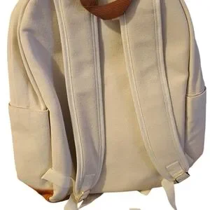 Loulu Backpack White LOULU Backpack Large Canvas And Vegan Leather NWOT | eBay main image 4